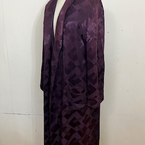 On hold for MARIS do not purchase Vintage 1930s deco motif purple rayon robe dressing gown