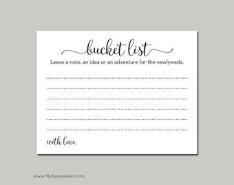 black modern script wedding bucket list card 9051 instant download template ready to print pdf