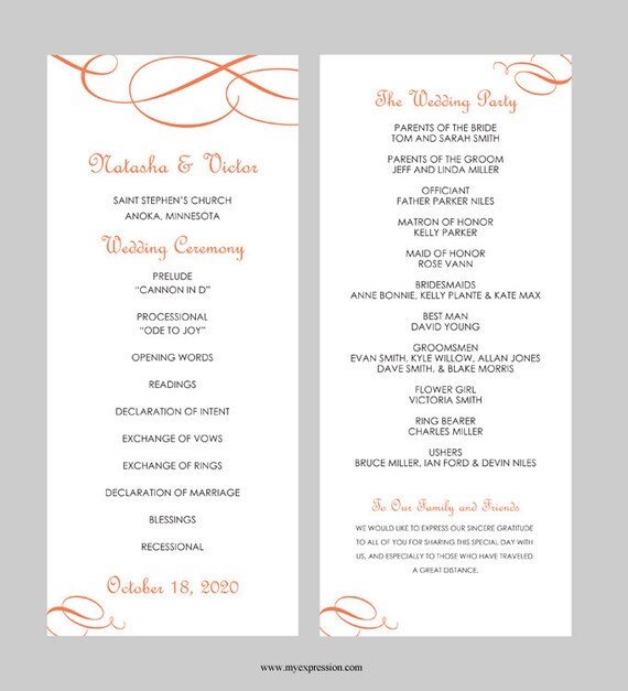 Microsoft Office Wedding Program Template from i.etsystatic.com