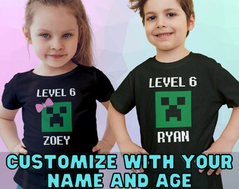 Minecraft Birthday Shirt Etsy