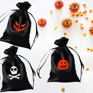 Halloween Treat Bags - Trick-or-Treat Candy Bags - Halloween Party Gunsten - Halloween Gift Bag - Gift Card Holder -Pumpkin Skull Party Favor