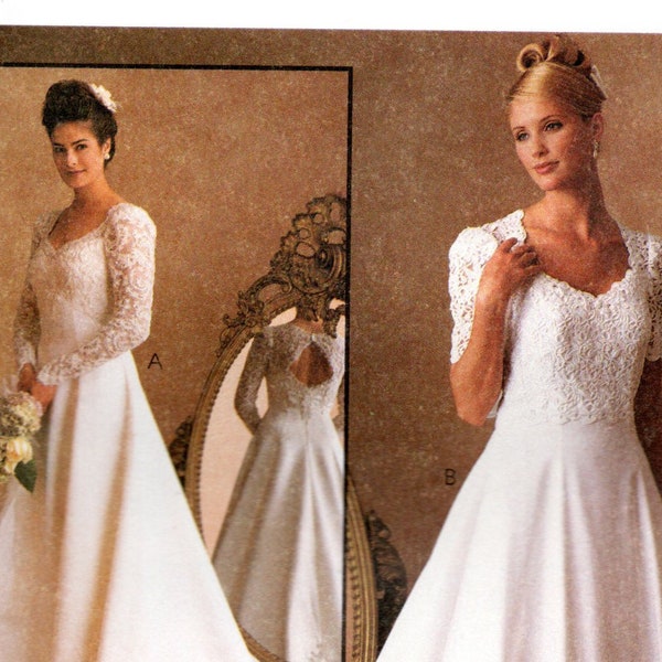 McCall's 8559 Keyhole Back Alicyn Bridal Wedding Gown Pattern Choose Size