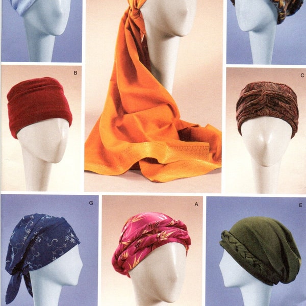 Eight Styles Turbans, Headwrap and Hats Pattern Simplicity 9300