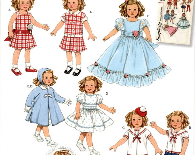 19 Inch Simplicity 2770 Shirley Temple Outfits Pattern Reissue - Etsy