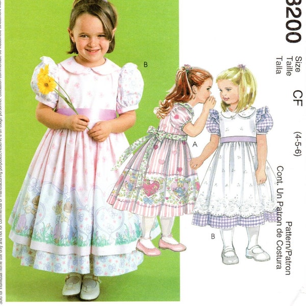 Child's Pinafore and Dress Mcalll's 3200 Pattern Girls Size 4,5,6