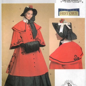 Butterick 5266 Dickens Cloak, Muff, Bonnet, Skirt Historical Costume Pattern Select Size