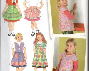 Artwork Apron-Sizes 3-8 Cooking Simplicity 3802 Girl/'s Smock-Painting