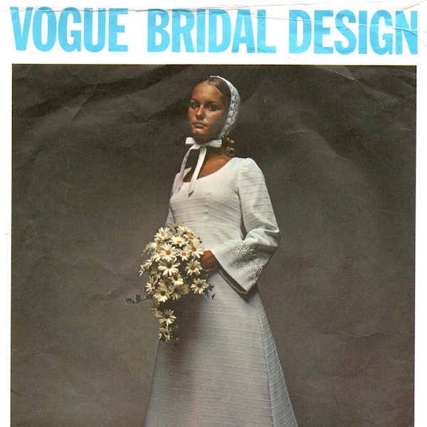 Vogue 2253 Bust 32.5 Bridal Design Simple A-line Wedding Dress Gown Pattern