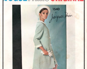 Jacques Heim Vogue 1540 Paris Dress and Coat Pattern Bust 32