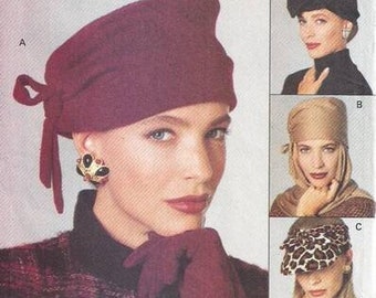 L Vogue Patterns Vintage Vogue 8211 Sewing Pattern Hats Visor Headband Size XS 