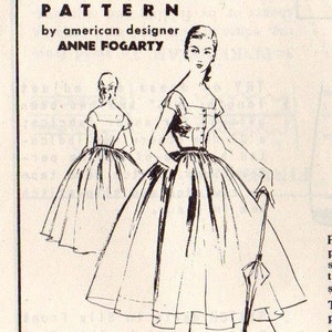 Anne Fogarty 1950&#39;s Spadea 1095 Dress and Slip Pattern Bust 34