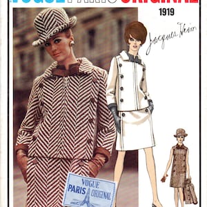 Jacques Heim Vogue 1919 Dress, Jacket Pattern Bust 36