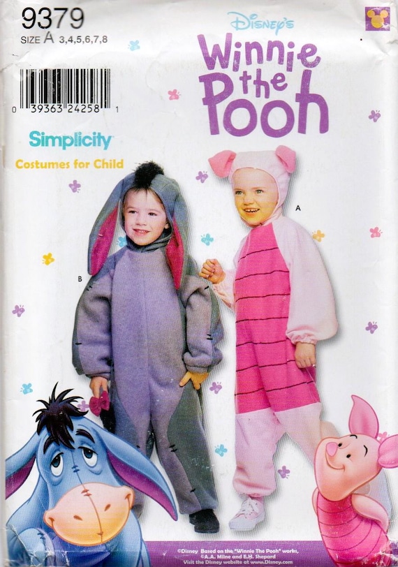 Simplicity 9379 Disney Eeyore Piglet Costume Pattern Childs 3-8
