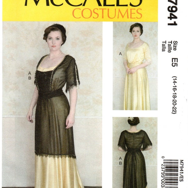 Edwardian Titanic Era Gown Costume McCall's 7941 Pattern Choose Size