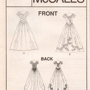 Mccall's 8630 Alicyn Bridal Gown Pattern Attached Train - Etsy