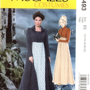 Empire Regency Gown, Coat and Jacket McCall&#39;s  7493 Pattern Choose Size
