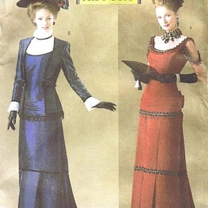Butterick 4212 Gilded Age Victorian Gown and Jacket Pattern Choose Size