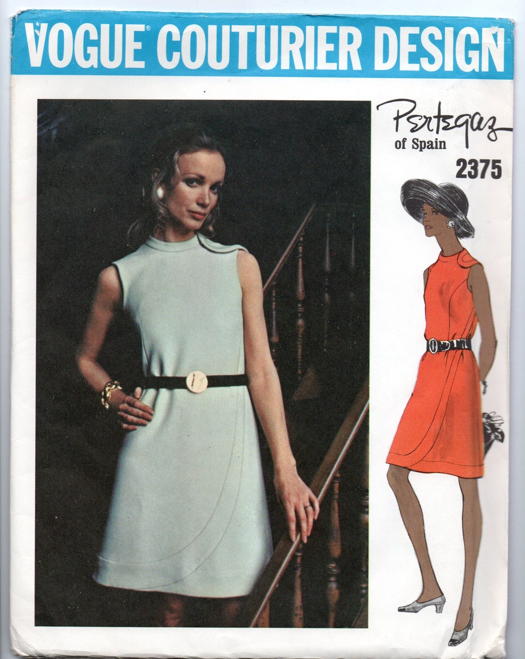 Pertegaz Vogue 2375 Couturier Design Dress Vintage 70s Pattern - Etsy