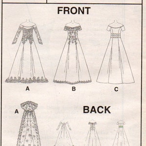 Mccall's 9685 Alicyn Bridal off Shoulder Gowns Pattern Size 6,8,10 - Etsy