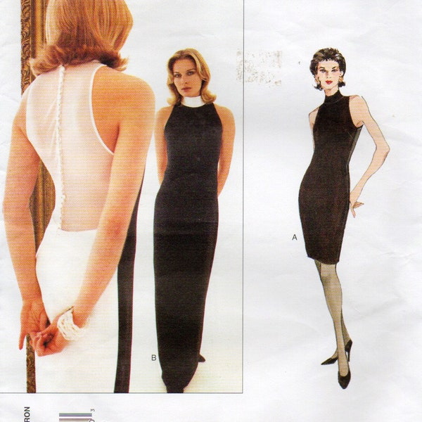 Vera Wang Vogue 1584 Fishtail Back Gown, Dress Pattern Size 12-16