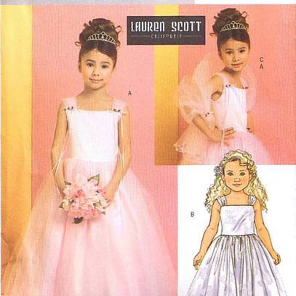 Butterick 4720 Girls 6-8  Lauren Scott Fancy Tea Length Dress Pattern