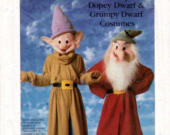 Adult MED Simplicity 7736 Dopey Grumpy Dwarf Costumes Pattern