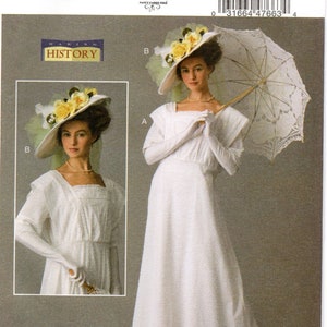 Edwardian Costume and Hat Butterick 6610 Make History Pattern Choose Side
