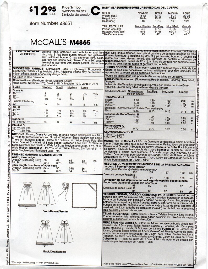 Mccall's 4893 Calico Pets Puppy Dog and Cat Pattern | Etsy