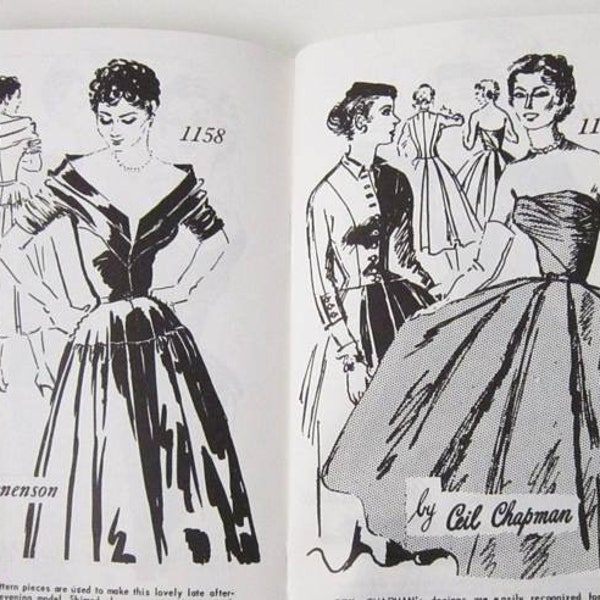 Spadea 1950's Booklet 12, American Designer Patterns Fogarty, Chapman, Copeland, Maxwell, Sondheim, Trigere