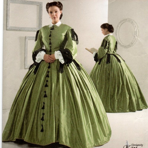 Simplicity 2887 Civil War Era Day Dress Gown Misses Pattern Etsy