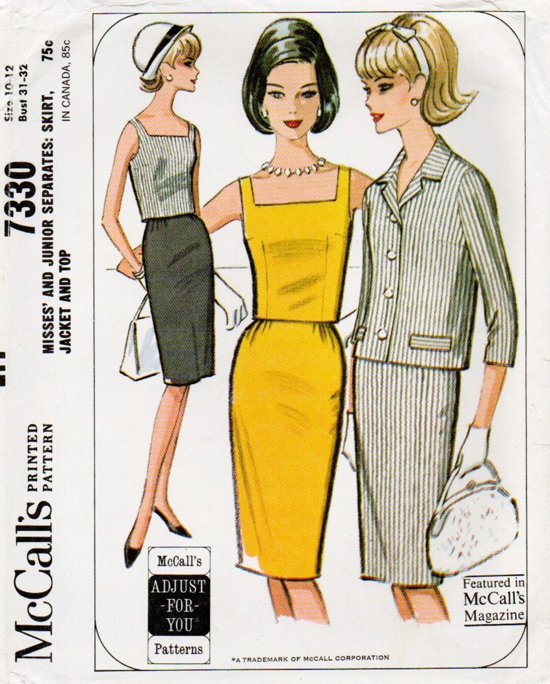 1950's McCall's Set of Sleeves Pattern - Bust 34