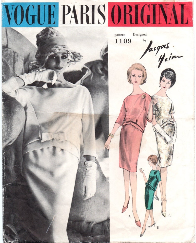 Jacques Heim Vogue 1109 Paris Original 60's Chic Dress | Etsy