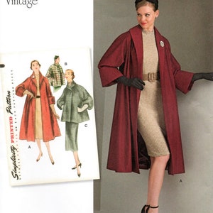 50's Style Swing Coat and Jacket Simplicity 8509 Reissue Pattern Choose Size