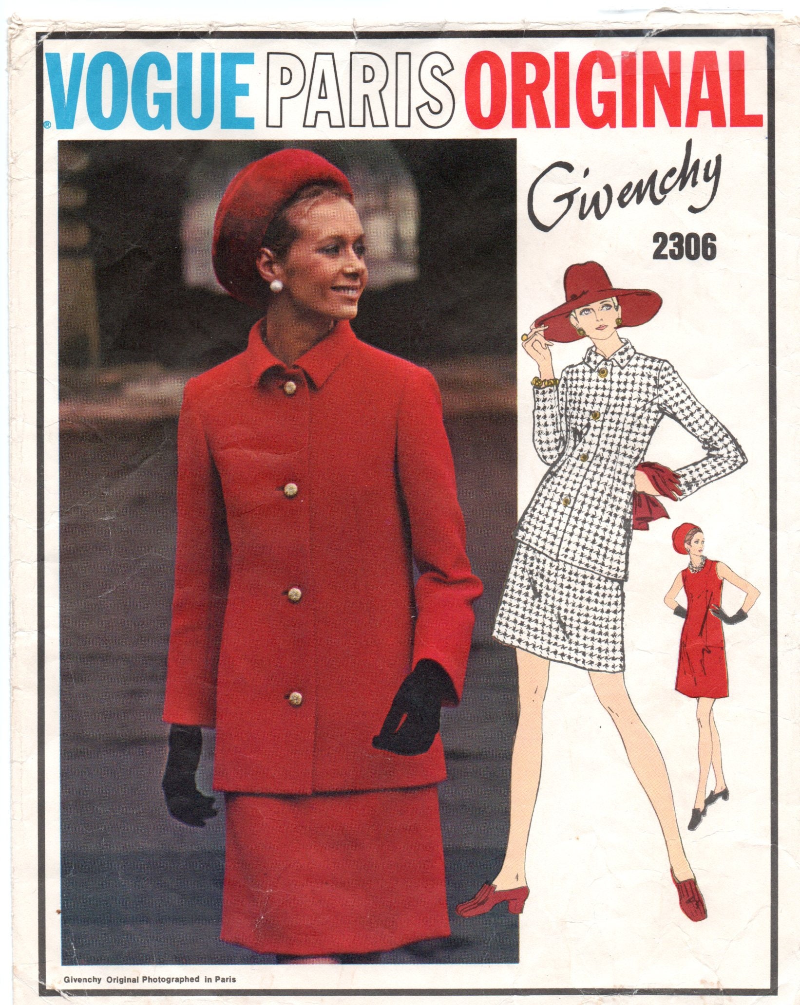 Givenchy 70's Vogue 2306 Dress and Jacket Pattern Bust 34 - Etsy