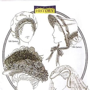 Butterick 4210 Four Historical 18th, 19th Century, Elizabethan Hats Pattern