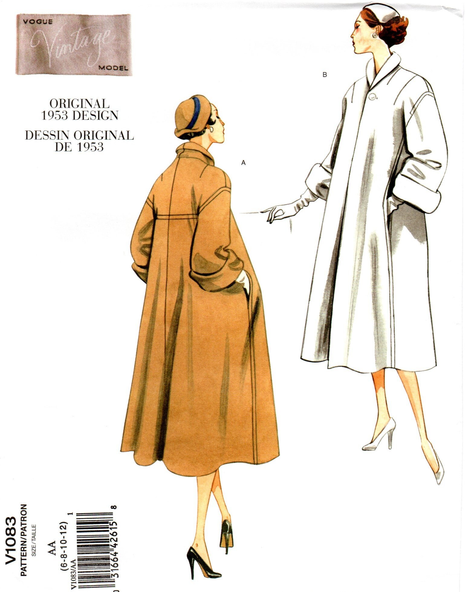 Vogue 1083 Vintage Model 50's Misses Coat Pattern Choose - Etsy