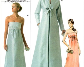 jacket over evening gown