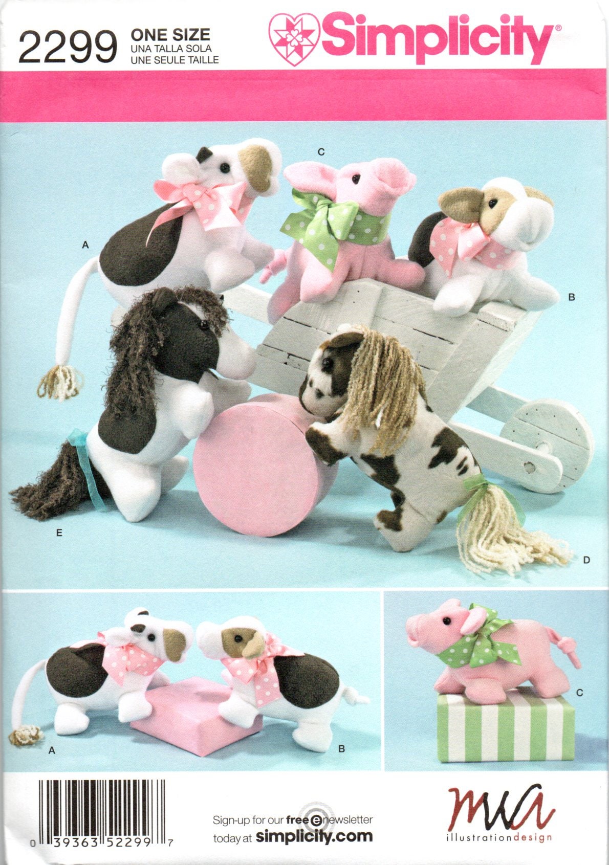  Simplicity Stuffed Animal Sewing Patterns for Children, One  Size Only : Arts, Crafts & Sewing