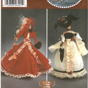 Simplicity 5702 Diva Doll Collection II Pattern for Barbie and Fashion Dolls