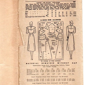 1940's New York Child's Dress Pattern with Puff Sleeves - Chest 21