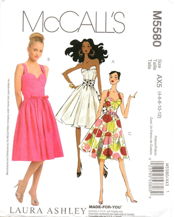 Mccall's 5580 Corset Style Summer Dress Pattern Sizes 4-12 -  Canada