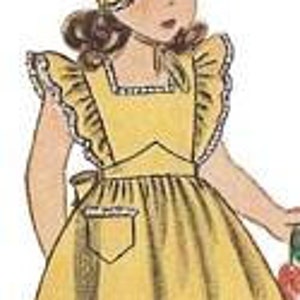 1947 Child's Pinafore, Hat and Panties Vintage Pattern Size 3