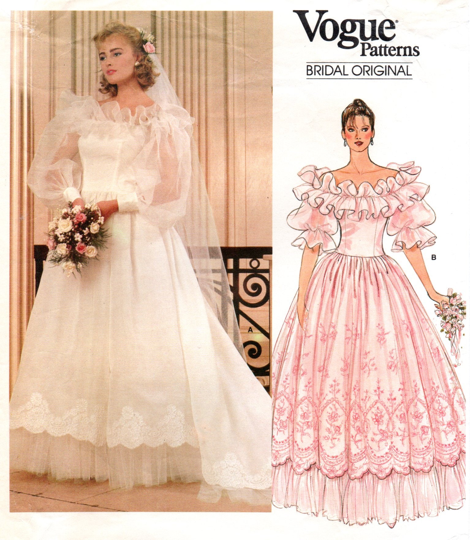 Vogue Sewing Pattern 1677 Misses Bridal Gown Wedding Dress Size 6 FF UNCUT  | eBay
