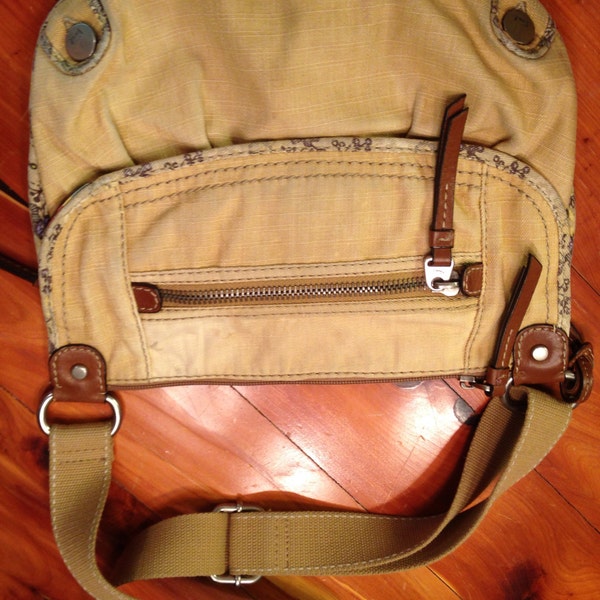 Fossil Vintage Canvas Crossbody / Shoulder Bag