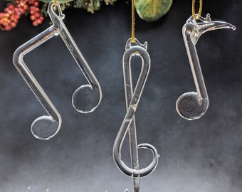 Blown glass Treble Clef