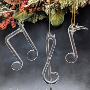 Blown glass Treble Clef