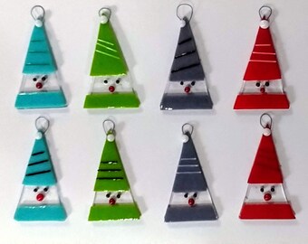 Fused Glass Elf Ornament