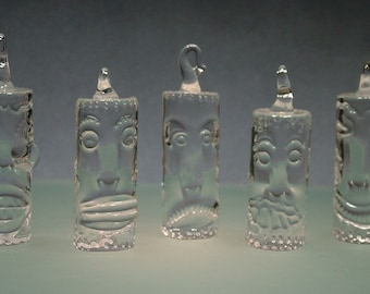 Hand Blown and Sculpted Tiki Ornament