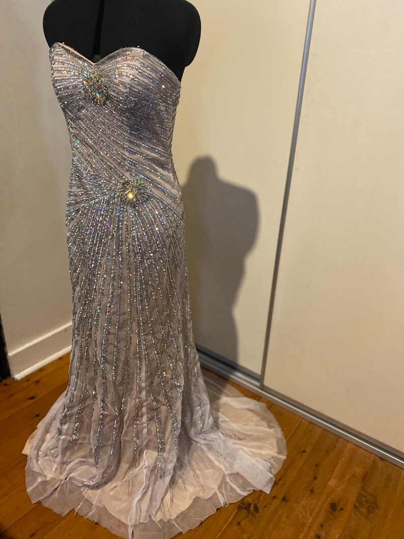 structured evening gown