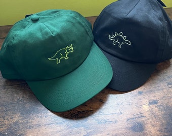 Dinosaur Embroidered Baseball Cap, Adult Summer Hat, Cute Kawaii Aesthetic, Fun Children's Hat